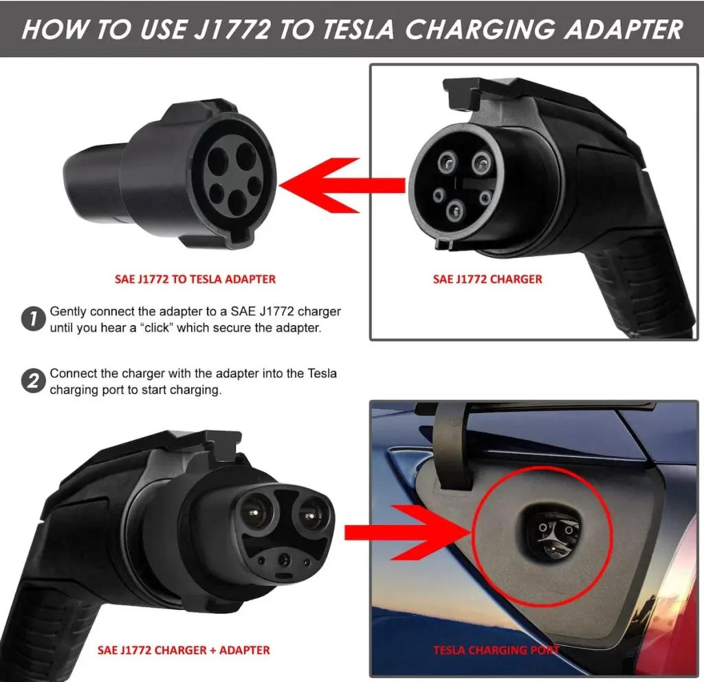 Tesla to J1772 charging adapter 1